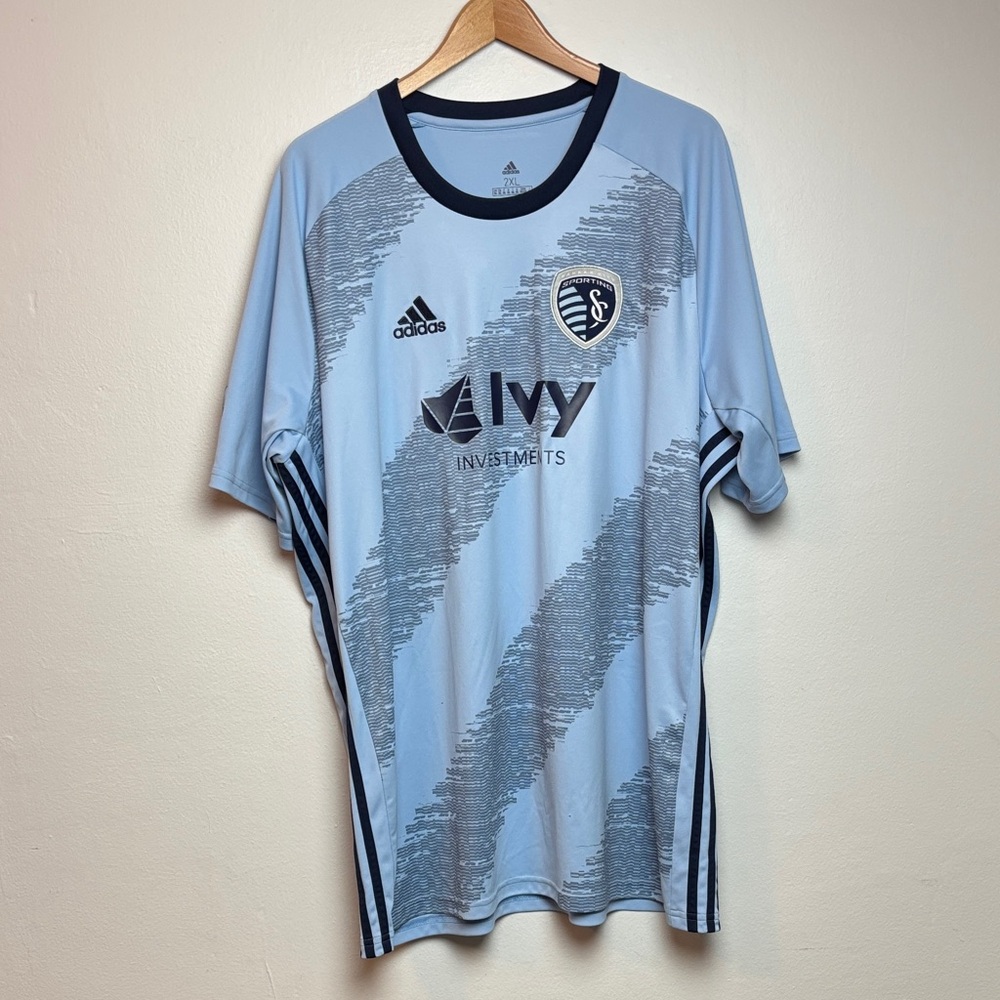 Adidas Sporting Kansas City Men’s 2XL 2019 Authentic Home Soccer Jersey MLS